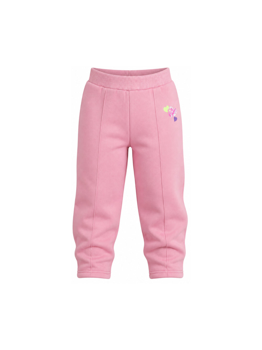 Pantaloni per bambina Billieblush Kids rosa con motivo a cuore con paillettes U22566 48X BILLIEBLUSH KIDS 