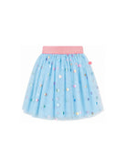 Gonna per bambina Billieblush Kids azzurra con stampa con cuori U22569 78R BILLIEBLUSH KIDS 