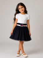 Gonna per bambina Billieblush blu con glitter U22578 85T BILLIEBLUSH KIDS 