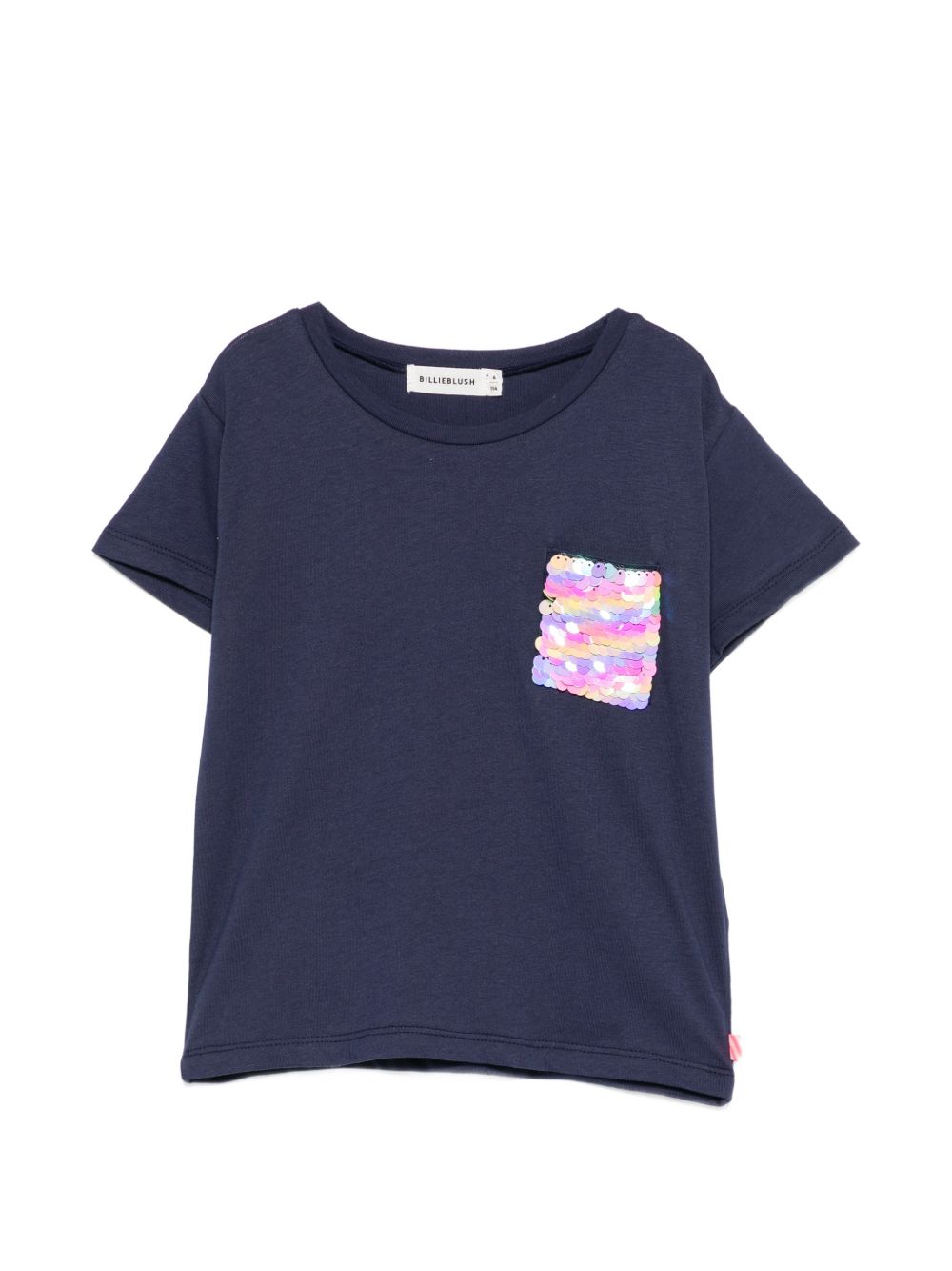 T-shirt per bambina Billieblush Kids blu con paillettes sul davanti U22582 85T BILLIEBLUSH KIDS 