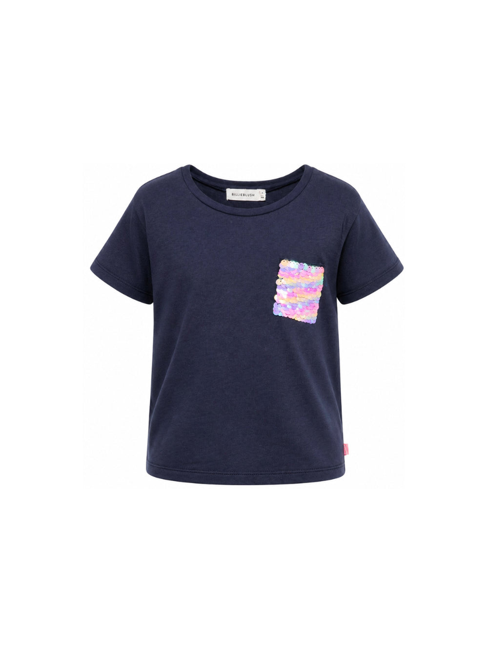 T-shirt per bambina Billieblush Kids blu con paillettes sul davanti U22582 85T BILLIEBLUSH KIDS 