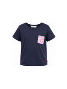 T-shirt per bambina Billieblush Kids blu con paillettes sul davanti U22582 85T BILLIEBLUSH KIDS 