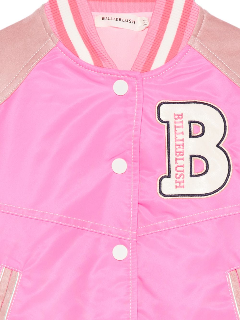 Giubbino per bambina Billieblush rosa con design a pannelli U22588 47A BILLIEBLUSH KIDS 