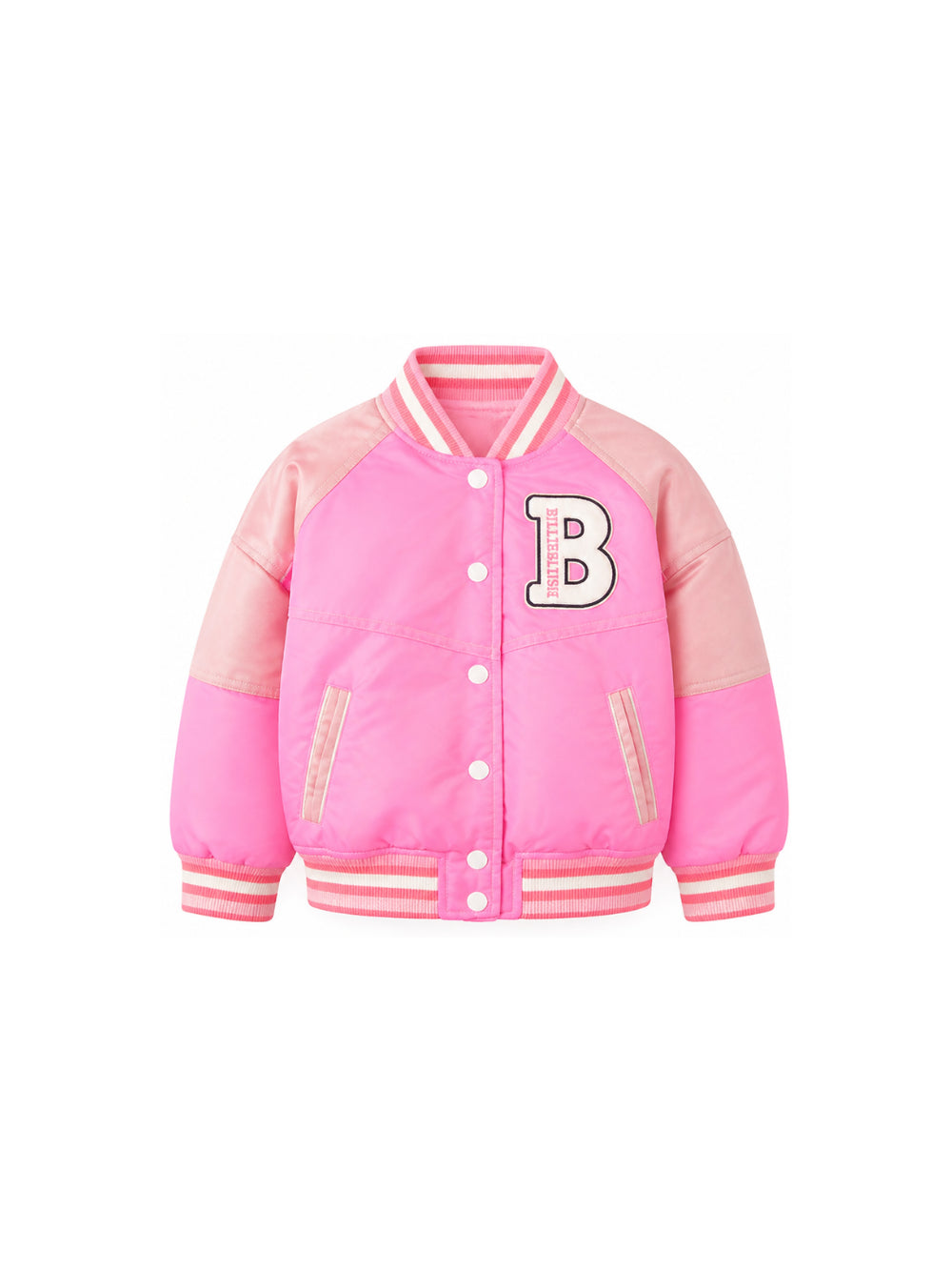 Giubbino per bambina Billieblush rosa con design a pannelli U22588 47A BILLIEBLUSH KIDS 