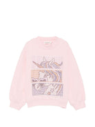 Felpa per bambina Billieblush rosa con decorazione con glitter U22592 467 BILLIEBLUSH KIDS 