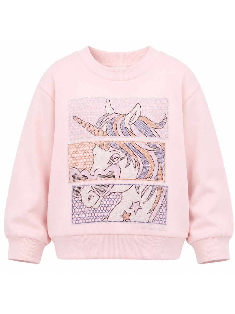 Felpa per bambina Billieblush rosa con decorazione con glitter U22592 467 BILLIEBLUSH KIDS 