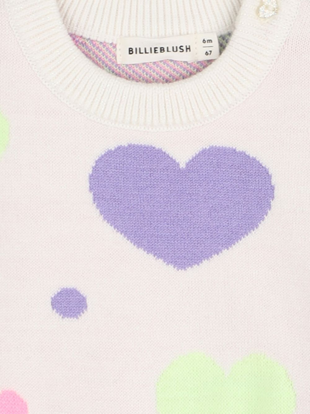 Completo per neonata Billieblush bianco con decorazione con cuori U22611 121 BILLIEBLUSH KIDS 
