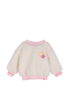 Set maglione e pantaloni per neonata Billieblush bianco con applicazione U22616 121 BILLIEBLUSH KIDS 