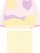 Set maglione e pantaloni per neonata Billieblush multicolore con intarsio a cuore U22619 S05 BILLIEBLUSH KIDS 
