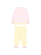 Set maglione e pantaloni per neonata Billieblush multicolore con intarsio a cuore U22619 S05 BILLIEBLUSH KIDS 