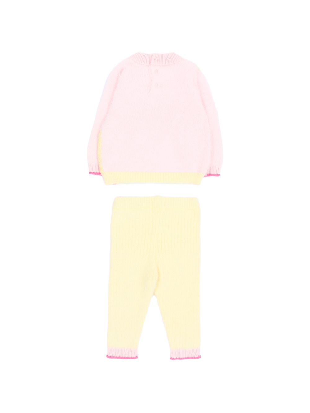 Set maglione e pantaloni per neonata Billieblush multicolore con intarsio a cuore U22619 S05 BILLIEBLUSH KIDS 