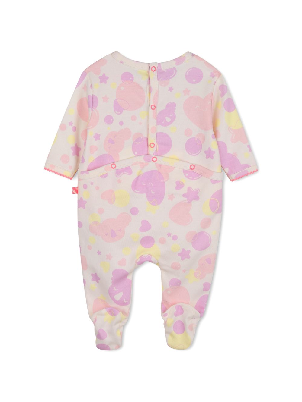 Set pigiama e bavaglino per neonata Billieblush rosa con stampa grafica U22620 475 BILLIEBLUSH KIDS 