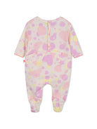 Set pigiama e bavaglino per neonata Billieblush rosa con stampa grafica U22620 475 BILLIEBLUSH KIDS 