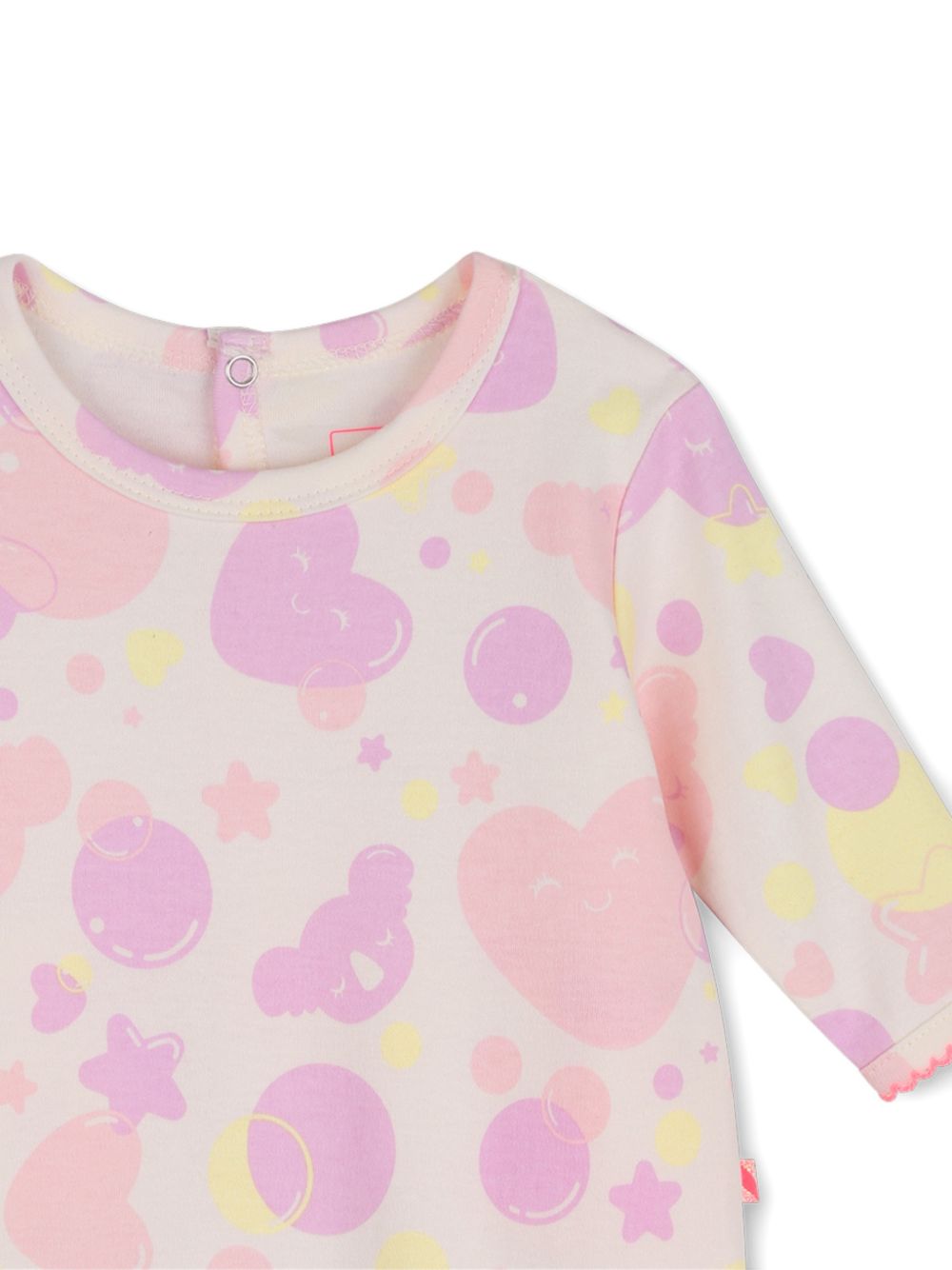 Set pigiama e bavaglino per neonata Billieblush rosa con stampa grafica U22620 475 BILLIEBLUSH KIDS 