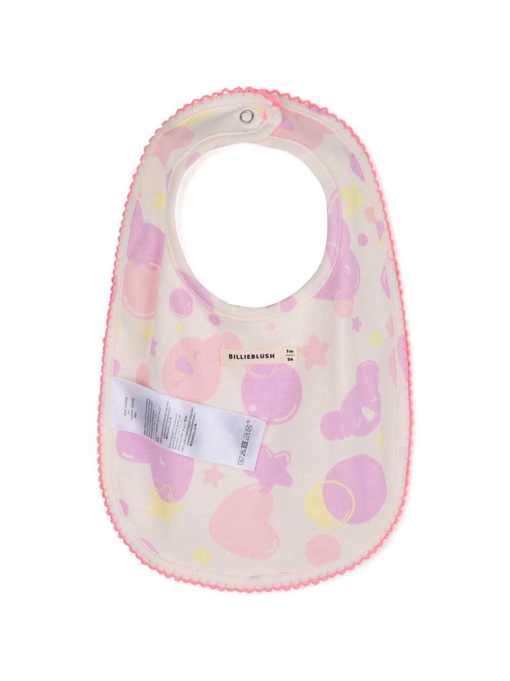 Set pigiama e bavaglino per neonata Billieblush rosa con stampa grafica U22620 475 BILLIEBLUSH KIDS 