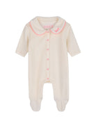 Tutina per neonata Billieblush Kids bianca con colletto alla Peter Pan U22624 121 BILLIEBLUSH KIDS 