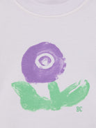 Felpa per neonata Bobo Choses Kids viola con stampa floreale sul davanti B226AB004 551 BOBO CHOSES KIDS 