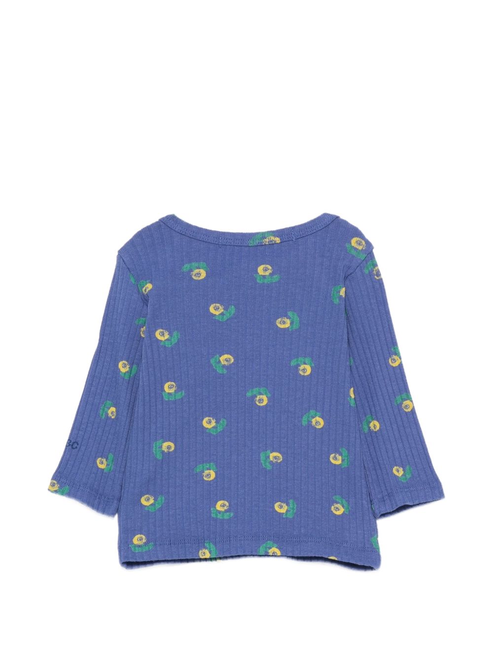 T-shirt per neonata Bobo Choses Kids blu con texture a coste B226AB008 511 BOBO CHOSES KIDS 