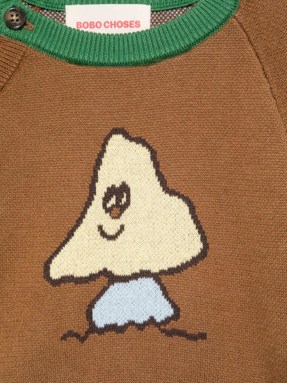 Maglione per neonato Bobo Choses Kids marrone a maniche lunghe raglan B226AB027 201 BOBO CHOSES KIDS 