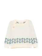 Maglione per neonato Bobo Choses Kids bianco con stampa floreale B226AB029 199 BOBO CHOSES KIDS 