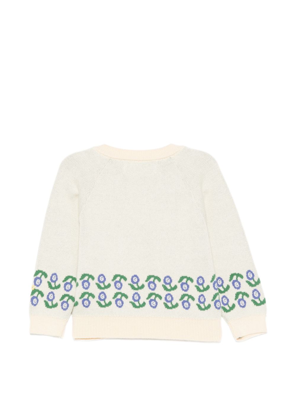 Maglione per neonato Bobo Choses Kids bianco con stampa floreale B226AB029 199 BOBO CHOSES KIDS 