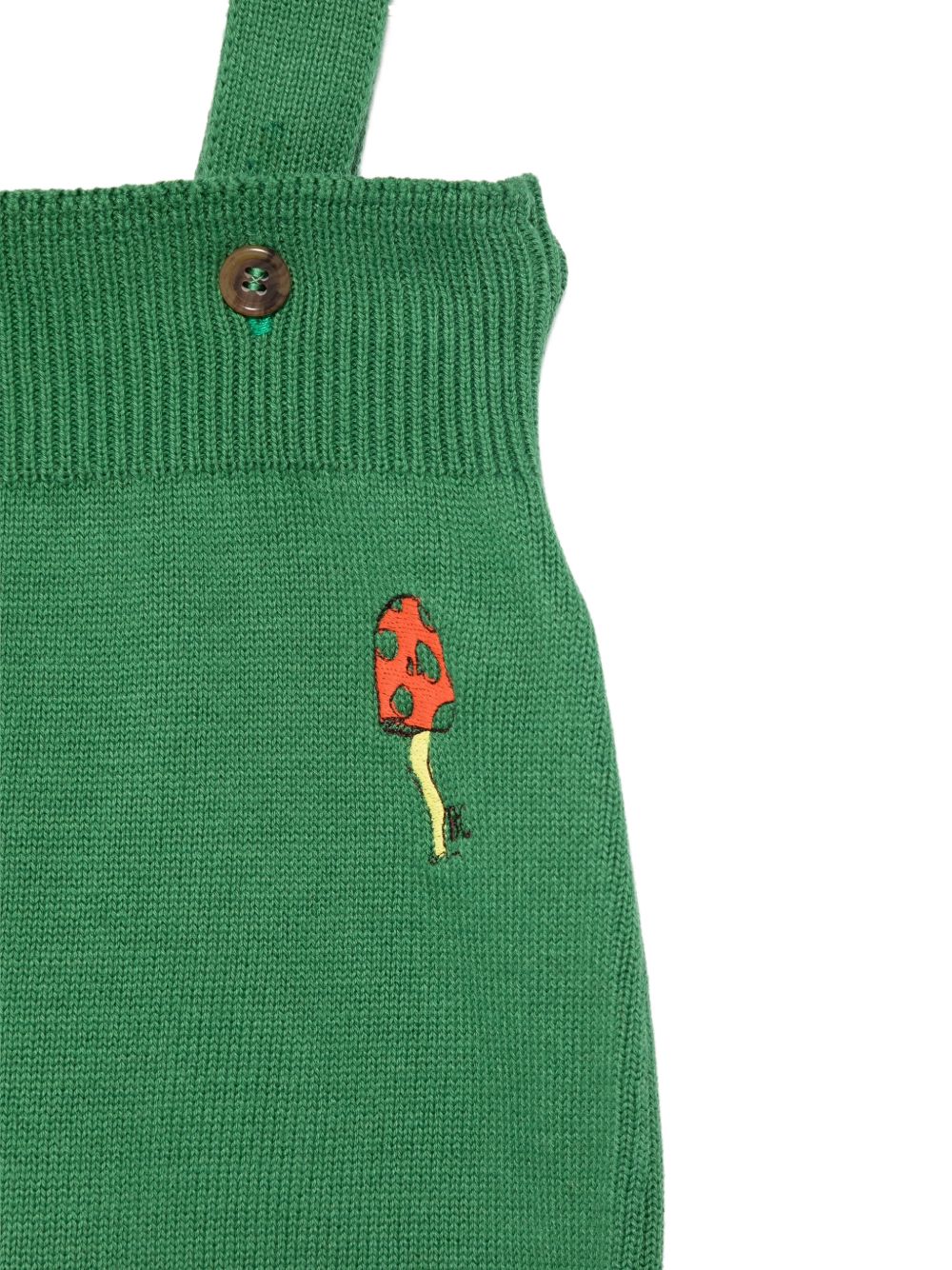 Salopette per neonato Bobo Choses verde con ricamo a fungo B226AB032 311 BOBO CHOSES KIDS 
