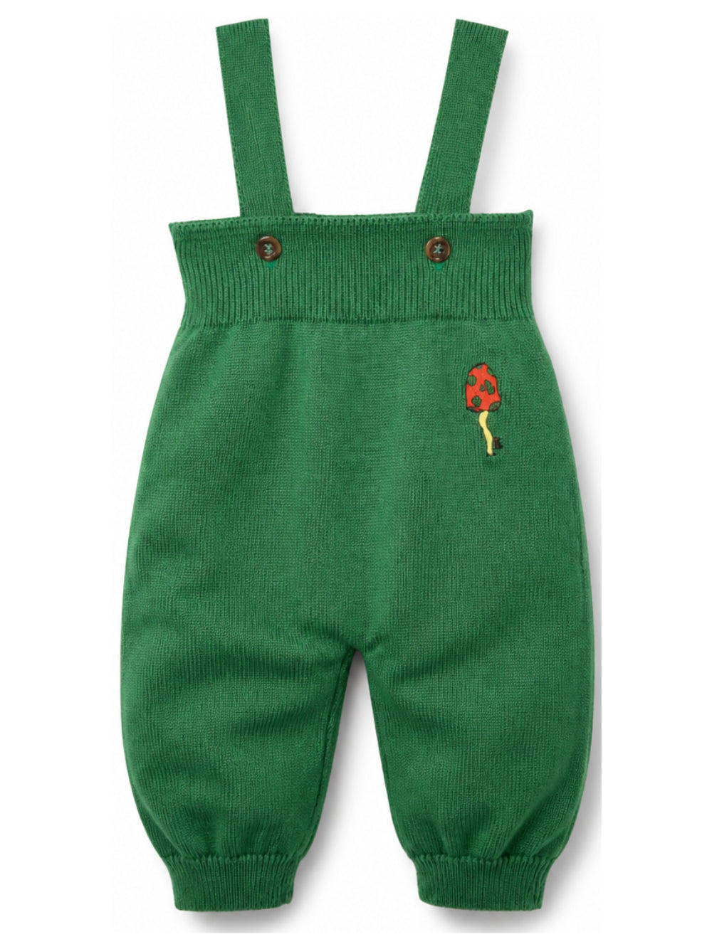 Salopette per neonato Bobo Choses verde con ricamo a fungo B226AB032 311 BOBO CHOSES KIDS 
