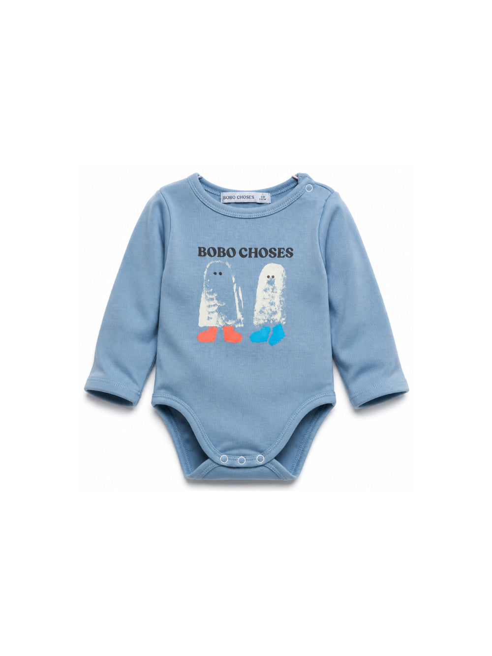 T-shirt per neonato Bobo Choses Kids azzurra con stampa grafica sul davanti B226AB036 451 BOBO CHOSES KIDS 