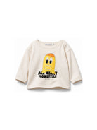 T-shirt per neonato Bobo Choses Kids beige con stampa grafica sul davanti B226AB042 199 BOBO CHOSES KIDS 