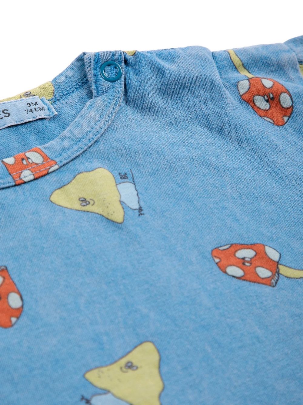 T-shirt per neonato Bobo Choses azzurra con stampa grafica B226AB043 421 BOBO CHOSES KIDS 