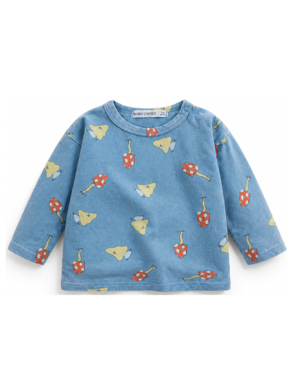 T-shirt per neonato Bobo Choses azzurra con stampa grafica B226AB043 421 BOBO CHOSES KIDS 