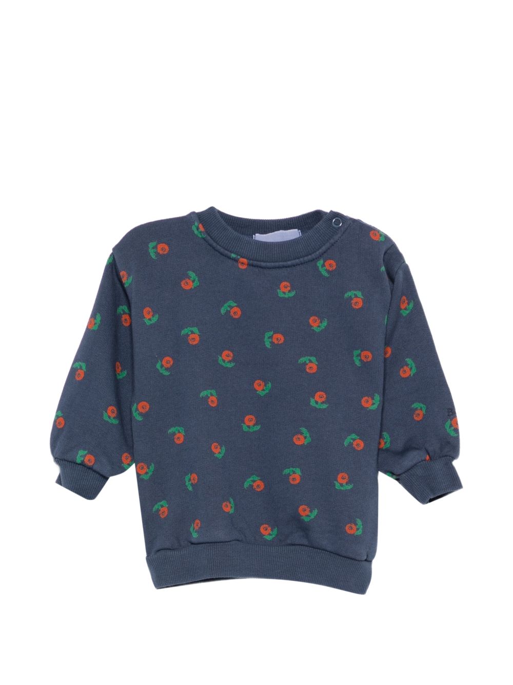 Felpa per neonata Bobo Choses Kids blu con stampa floreale B226AB056 411 BOBO CHOSES KIDS 