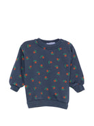 Felpa per neonata Bobo Choses Kids blu con stampa floreale B226AB056 411 BOBO CHOSES KIDS 