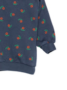 Felpa per neonata Bobo Choses Kids blu con stampa floreale B226AB056 411 BOBO CHOSES KIDS 