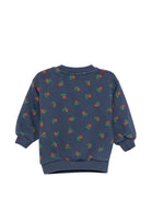 Felpa per neonata Bobo Choses Kids blu con stampa floreale B226AB056 411 BOBO CHOSES KIDS 