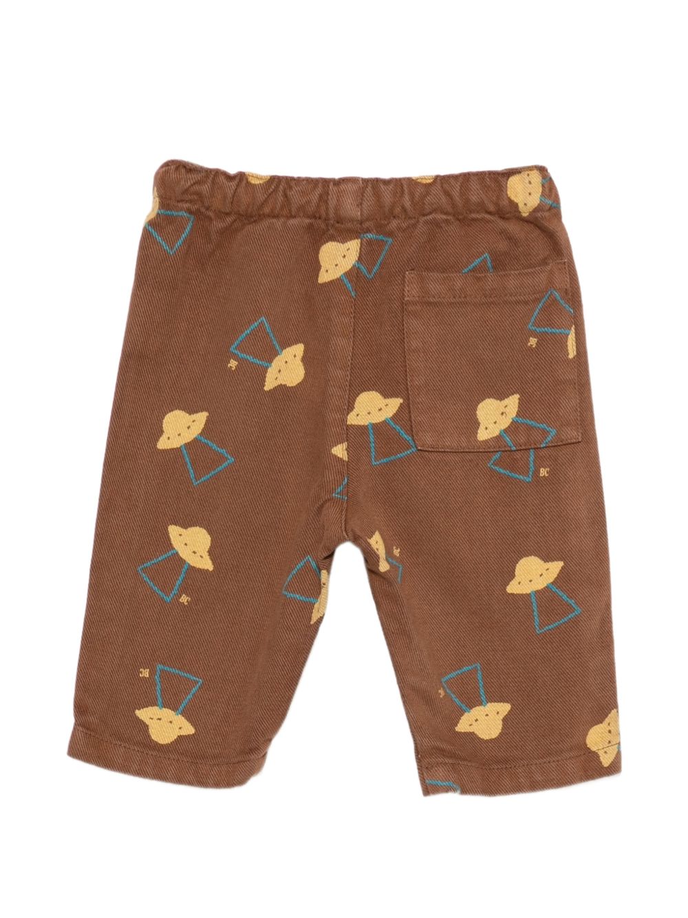 Pantaloni per neonato Bobo Choses Kids marrone con stampa ufo all- over B226AB075 211 BOBO CHOSES KIDS 