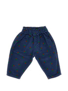 Pantaloni per neonati Bobo Choses Kids blu con trama a coste B226AB076 411 BOBO CHOSES KIDS 