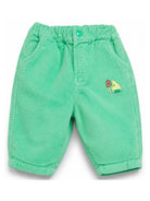 Pantaloni per neonato Bobo Choses Kids verde con ricamo a fungo B226AB078 311 BOBO CHOSES KIDS 
