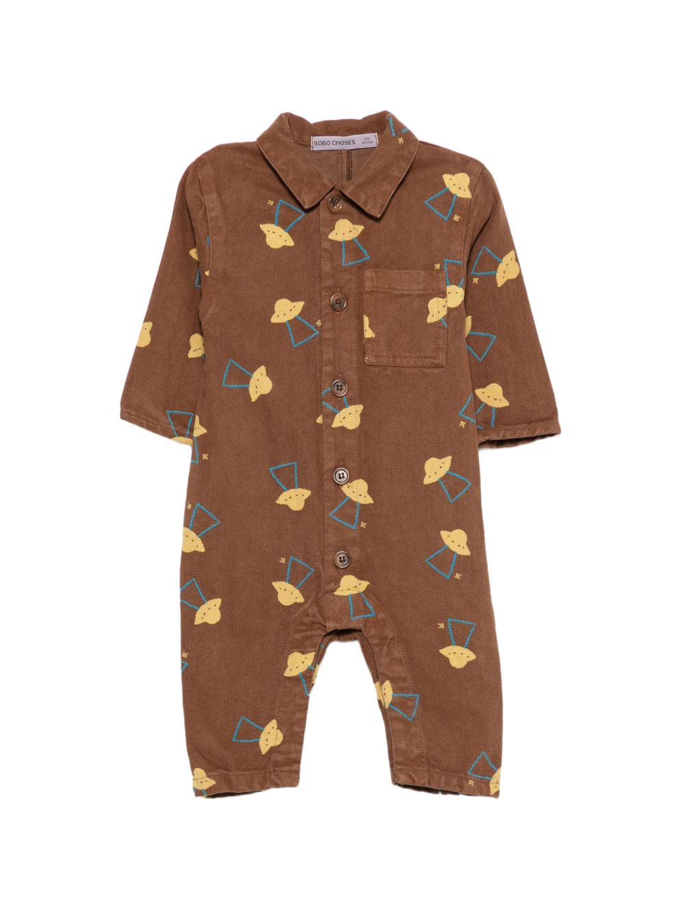 Tutine per neonato Bobo Choses Kids marrone con stampa ufo all-over B226AB086 211 BOBO CHOSES KIDS 
