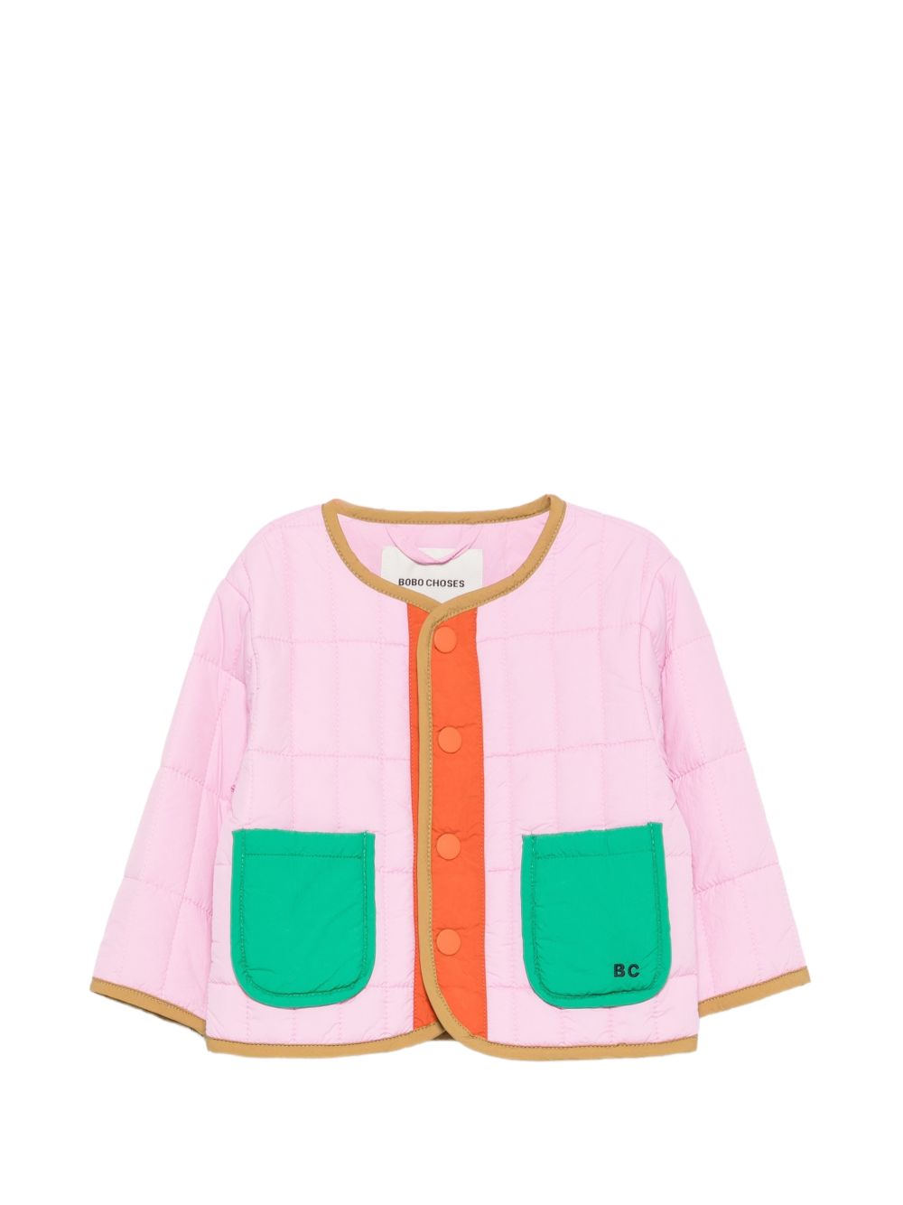 Giacca per neonata Bobo Choses Kids multicolore trapuntata con scollo rotondo B226AB093 661 BOBO CHOSES KIDS 