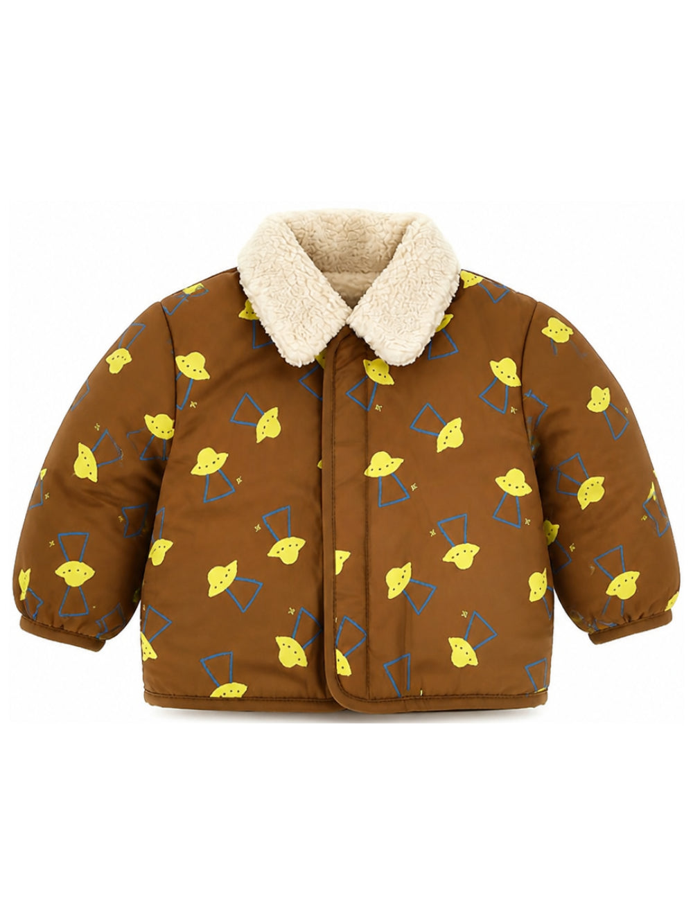 Giacca reversibile per neonato Bobo Choses marrone Pixel Abduction con stampa grafica B226AB094 211 BOBO CHOSES KIDS 