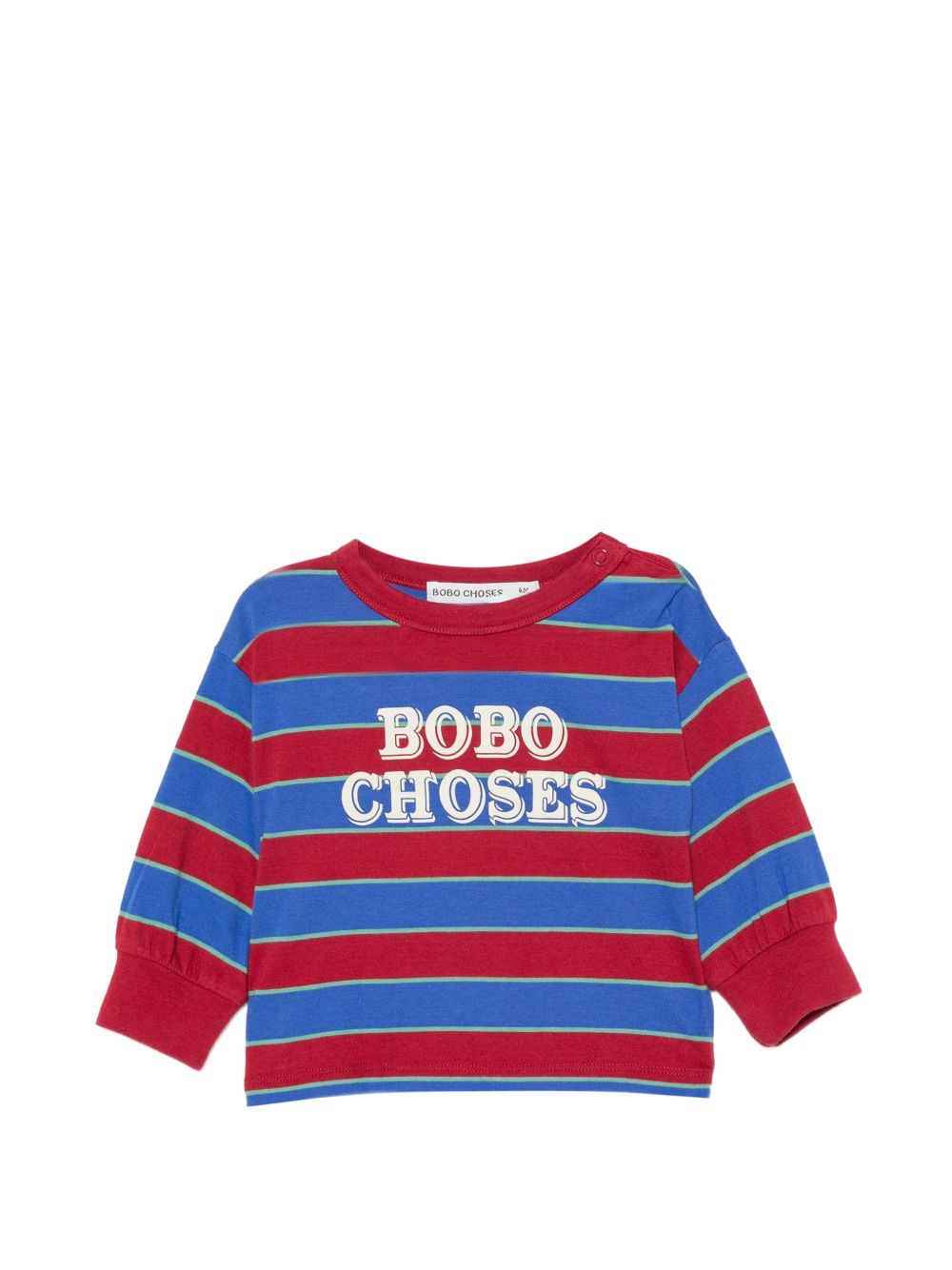 Felpe per neonato Bobo Choses multicolore a righe con stampa logo B226AB098 991 BOBO CHOSES KIDS 