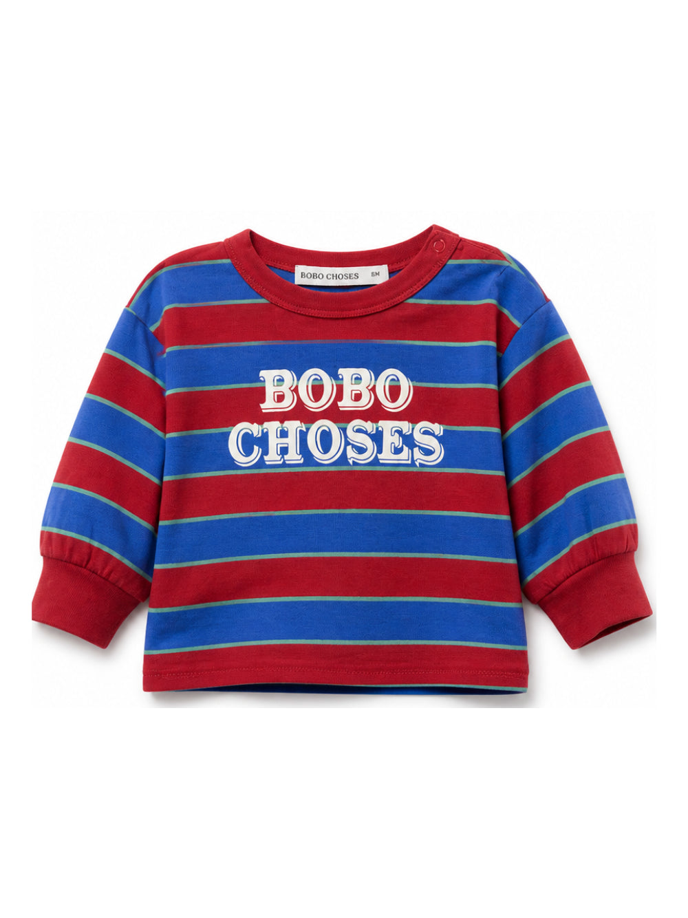 Felpe per neonato Bobo Choses multicolore a righe con stampa logo B226AB098 991 BOBO CHOSES KIDS 