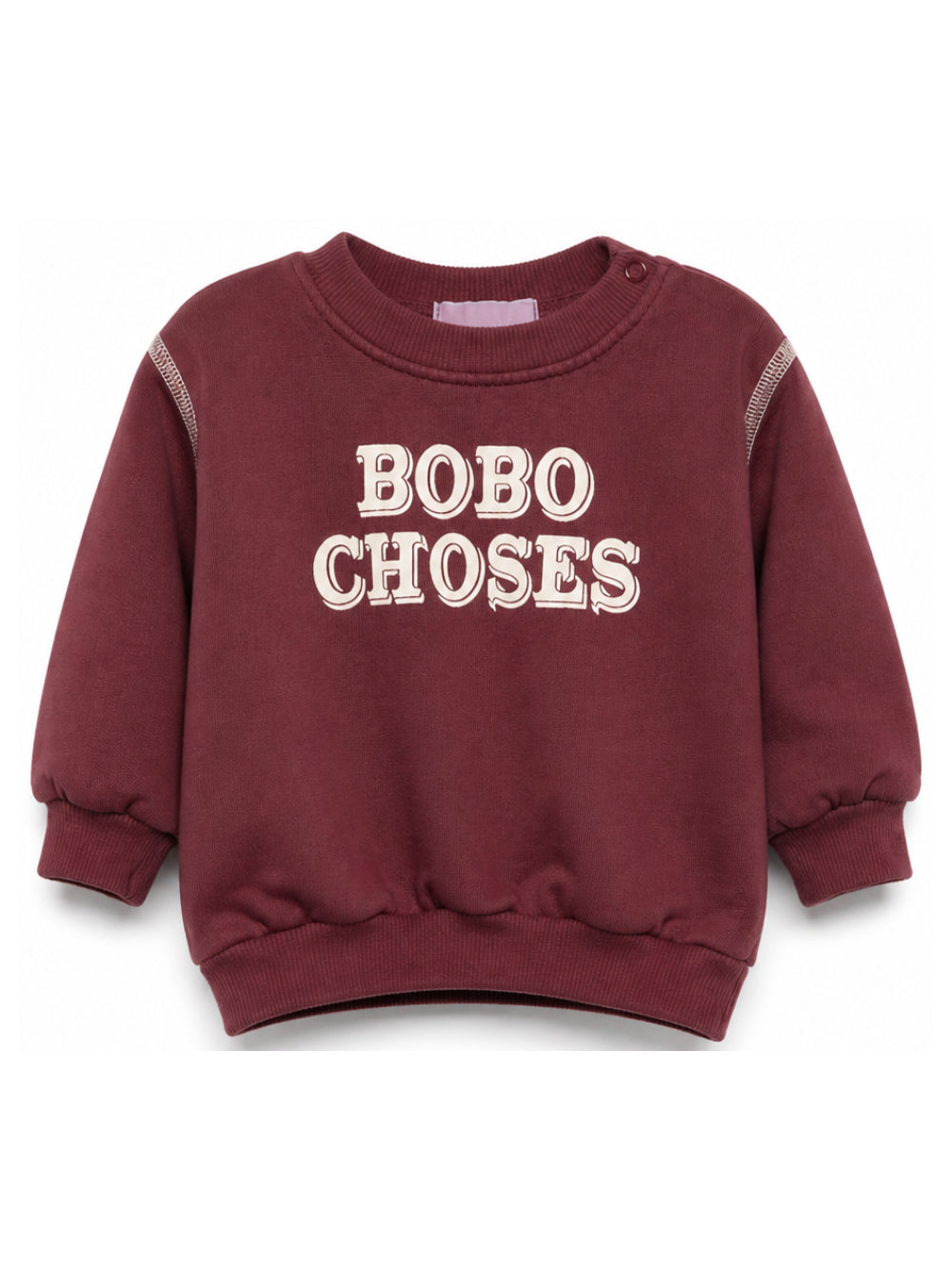 Felpa per neonato Bobo Chose Kids rossa con stampa logata B226AB099 641 BOBO CHOSES KIDS 