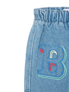Jeans per neonato Bobo Choses Kids blu sbiadito con logo ricamato sul davanti B226AB100 421 BOBO CHOSES KIDS 