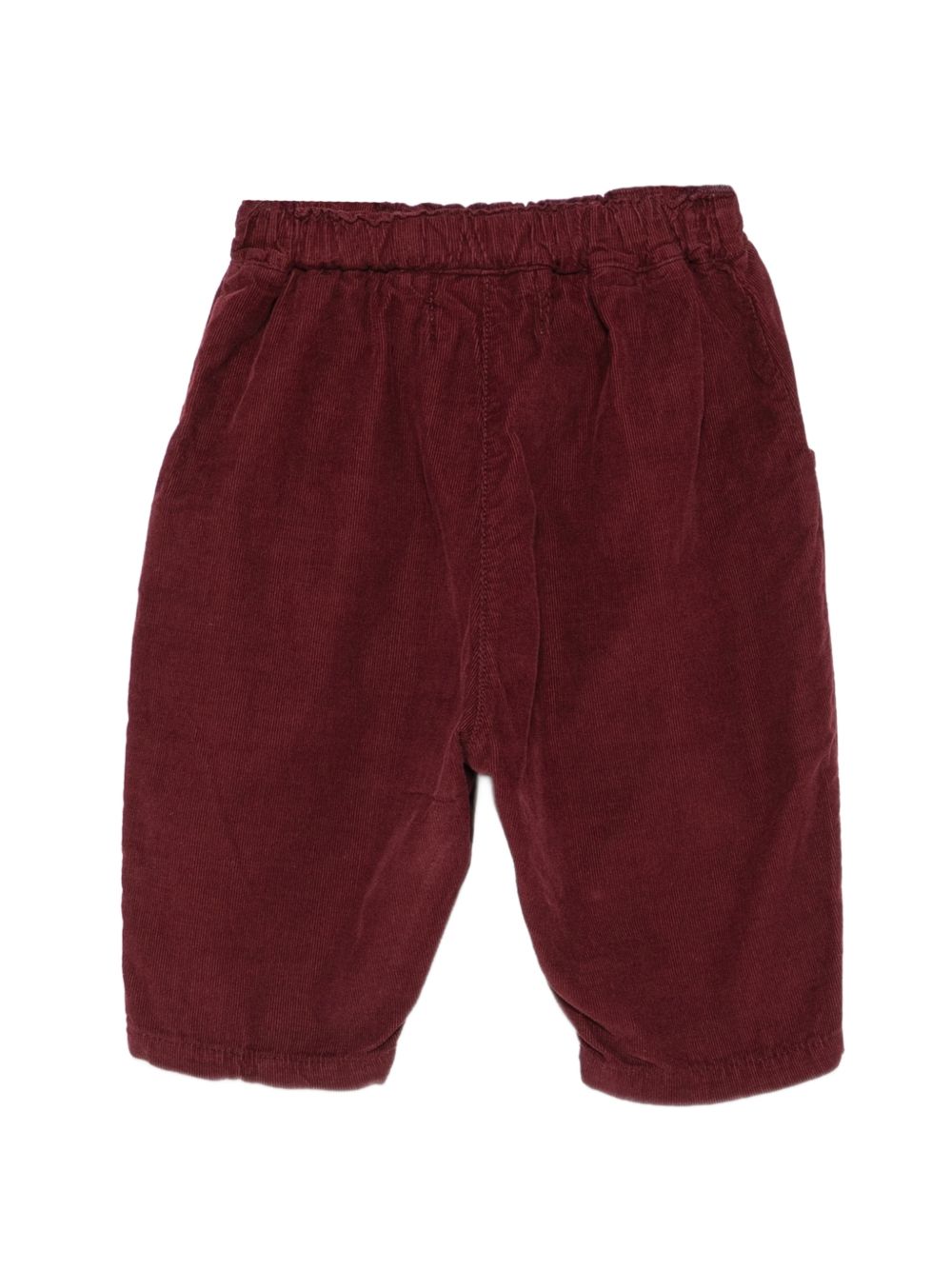 Pantaloni in velluto per neonato Bobo Choses Kids bordeaux con ricamo a gufo sul davanti B226AB107 641 BOBO CHOSES KIDS 