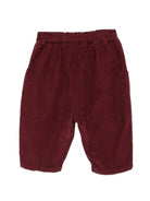 Pantaloni in velluto per neonato Bobo Choses Kids bordeaux con ricamo a gufo sul davanti B226AB107 641 BOBO CHOSES KIDS 