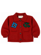 Cardigan per neonata Bobo Choses rosso con applicazioni B226AB109 611 BOBO CHOSES KIDS 