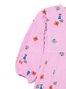 Abito per neonata Bobo Chose Kids rosa velluto a coste con stampa floreale<BR/><BR/> B226AB122 661 BOBO CHOSES KIDS 
