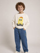 T-shirt per bambino Bobo Choses Kids bianco crema con stampa grafica B226AC007 199 BOBO CHOSES KIDS 